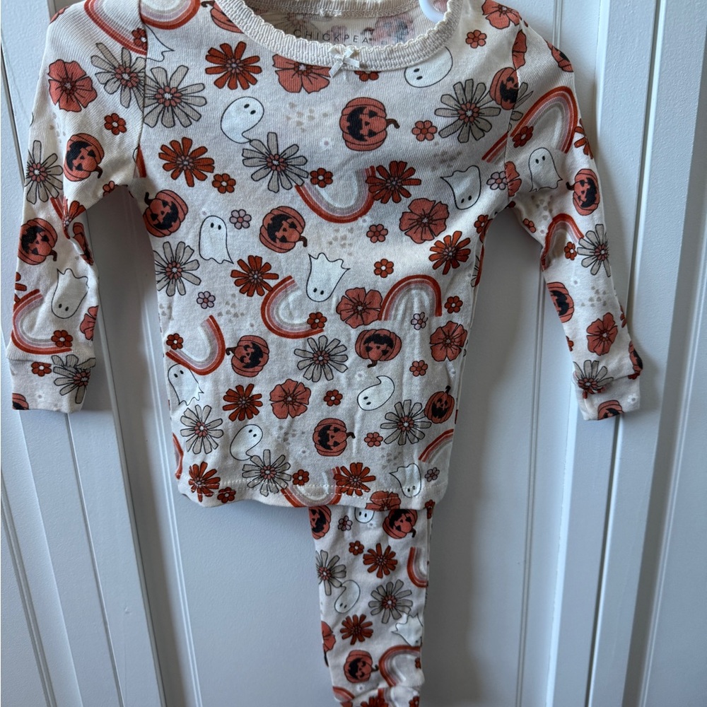 Chick Pea Floral and Ghost Pajama Set